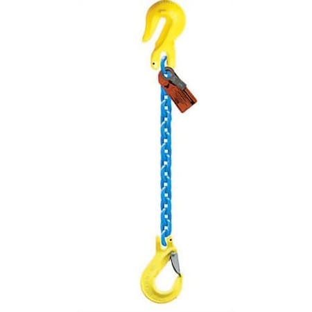 Sngl Leg 7/32 In Adjstbl Chain Slng GG1-EGKN, 12ft L, 3300lb WLL